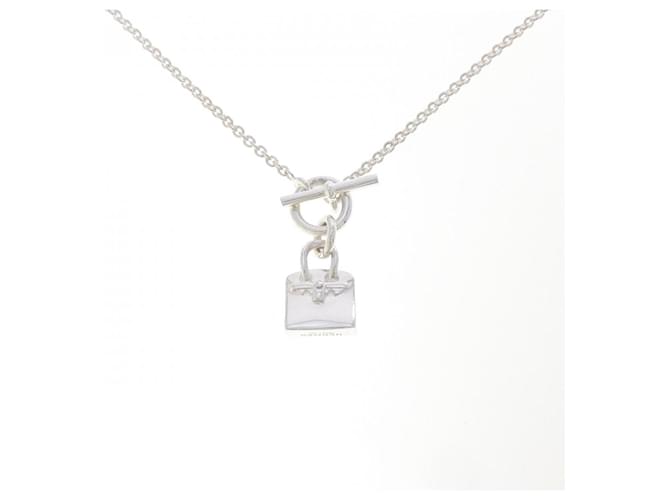 Hermès Hermes Amulette Birkin Halskette Silber 