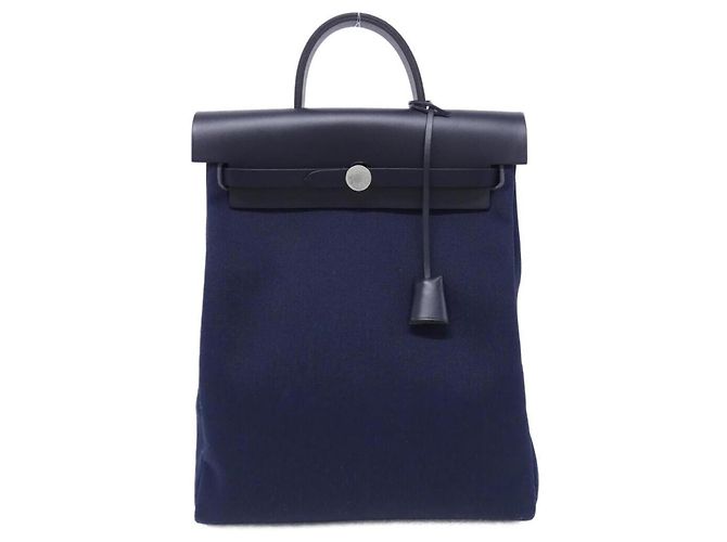 Hermès Hermes Herbag Zip-A-Do Backpack Blue