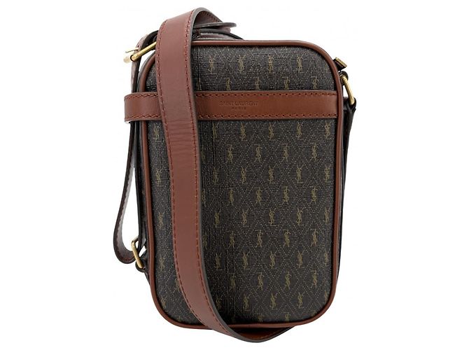 Bolsa de ombro em couro marrom Saint Laurent