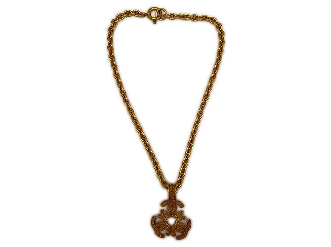 Collana Chanel Triple Coco Mark Chain D'oro