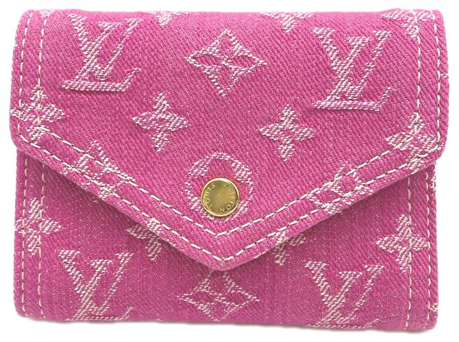 Cartera Victorine Monogram Denim Louis Vuitton Rosa Fucsia