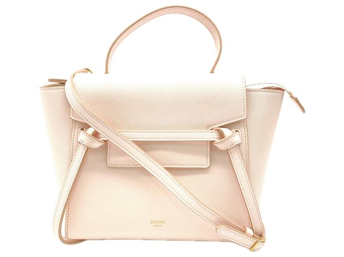 Céline CELINE Bolsa Nano Belt Bag em couro de vitelo Rosa
