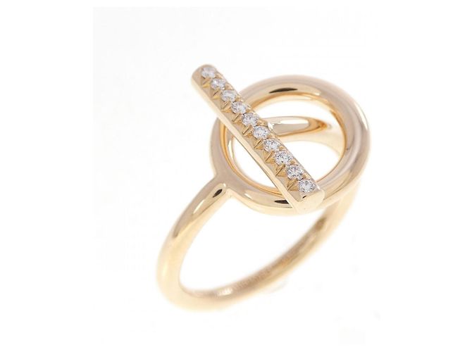 Ring Hermès Anillo Echappé PM Hermes Dorado