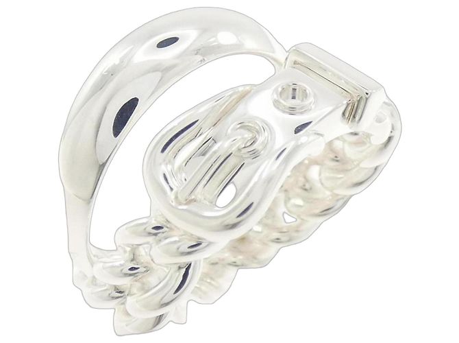 Hermes Hermès Boucles Sellier Inflexible Ring Silber