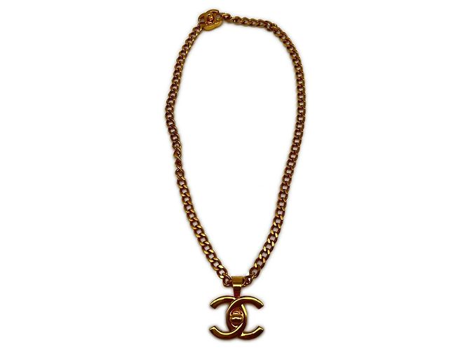 Collar CHANEL Coco Mark Turnlock GP - Gold Dorado