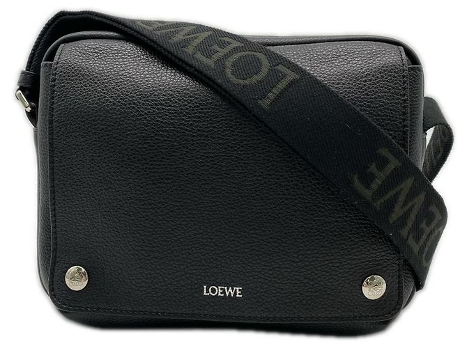 Borsa a tracolla Loewe in pelle di vitello Supple Grain Nero