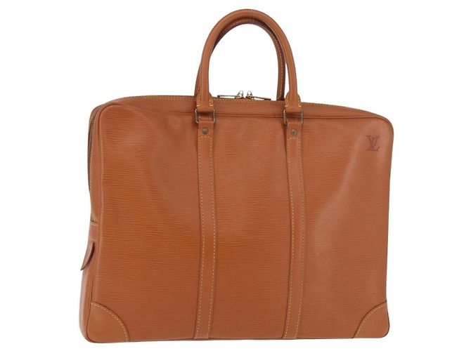 LOUIS VUITTON Epi Porte Documents Voyage Zipangu Gold M54478 Auth 189287