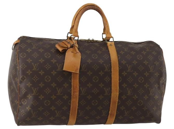 LOUIS VUITTON Bolsa Boston Monogram Keepall 50 M41426 LV Auth bs35623 Monograma