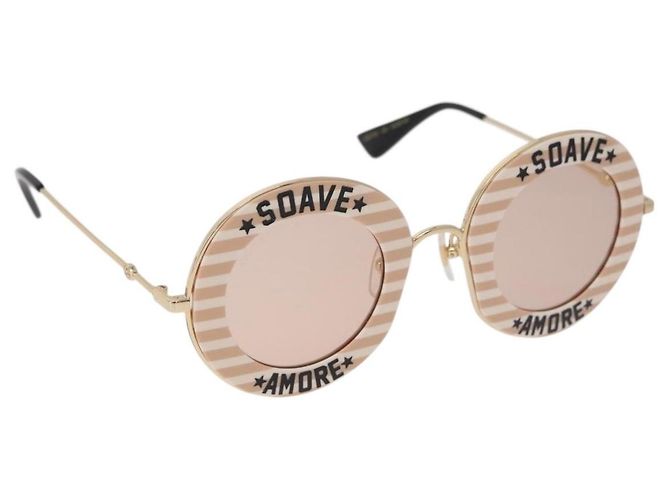 Occhiali da sole GUCCI metallo Marrone Auth 189575M