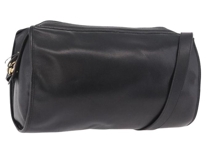 Borsa a tracolla Christian Dior in pelle nera e oro Auth bs35919 Nero D'oro