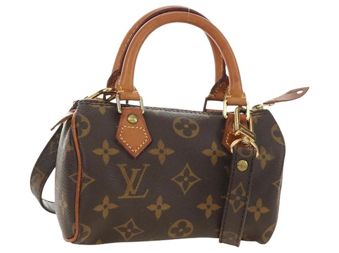 LOUIS VUITTON Bolsa de mão Monogram Mini Speedy M41534 LV Auth bs35730V Monograma