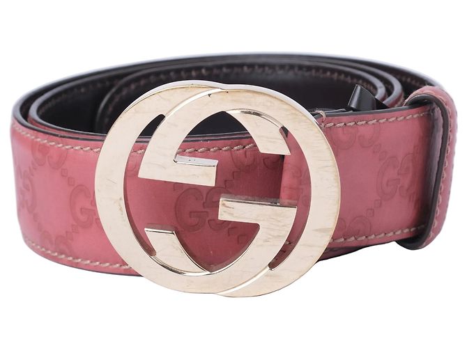 Cinturón Gucci GG Canvas Rosa