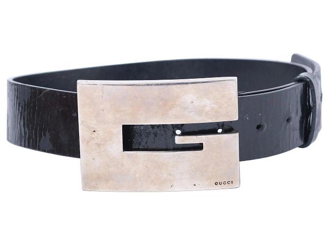Gucci G buckle belt Black