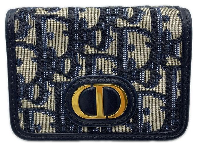 Christian Dior Oblique Jacquard 30 Montaigne Compact Wallet