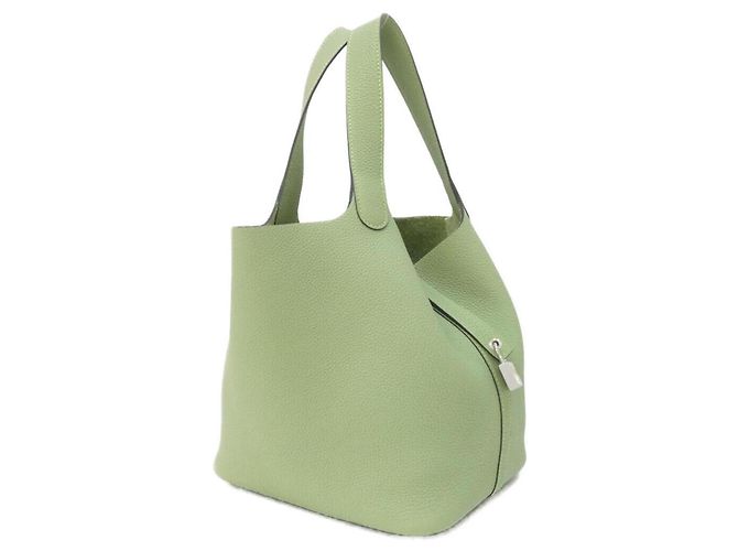 Hermès Bolsa Hermes Picotin Lock MM Verde Verde claro