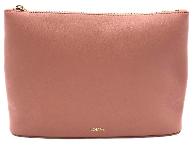 Clutch in pelle rosa Loewe
