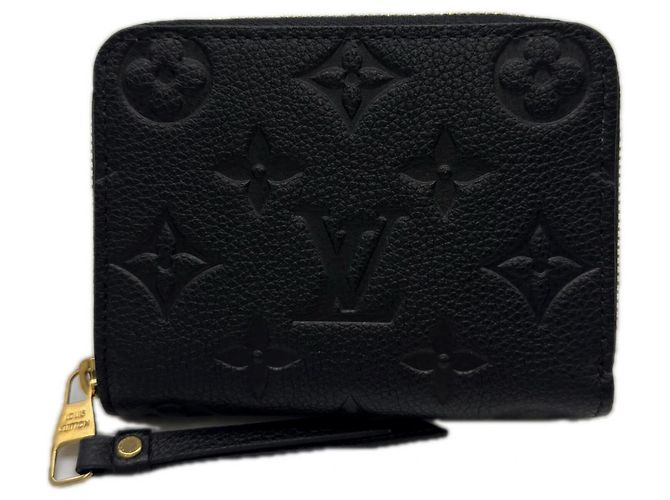 Louis Vuitton Monogram Empreinte Zippy Münzgeldbörse Schwarz