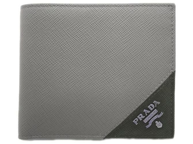 Cartera Bi-Fold Saffiano Prada Negro