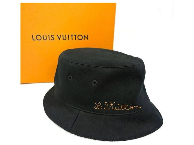 Louis Vuitton Reversible Distorted Damier Bucket Hat Black White
