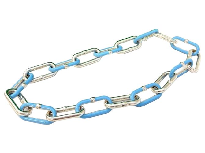 Collana a catena in argento 925 Bottega Veneta Blu