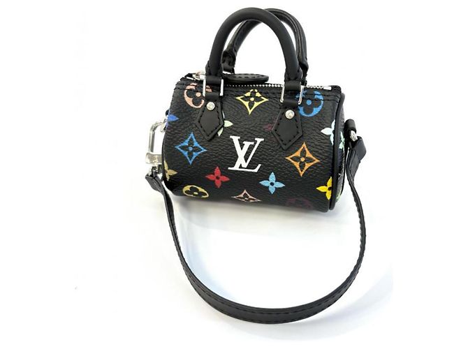 Charm per borsa Louis Vuitton x Takashi Murakami Bag Charm Micro Speedy Nero Multicolore