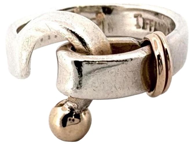 Tiffany & Co. Vintage Hook & Eye Ring Silber Golden