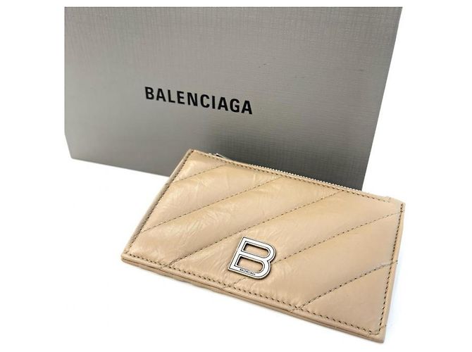 Tarjetero largo Crush de Balenciaga Beige