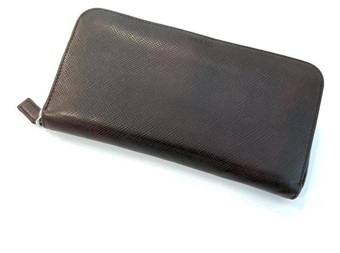 Prada Saffiano Cuir Long Wallet Brown