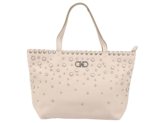 Salvatore Ferragamo Gancini em couro Small Rosa