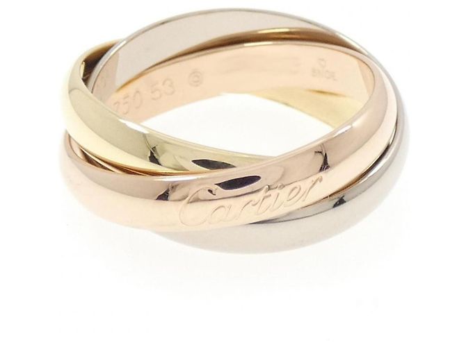 Anello Cartier Trinity in oro bianco rosa e giallo 18K