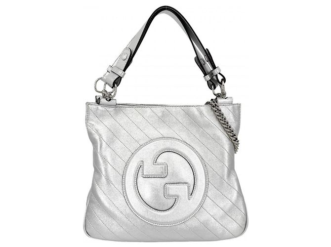 Borsa Tote Blondie Small da donna Gucci Argento Metallico