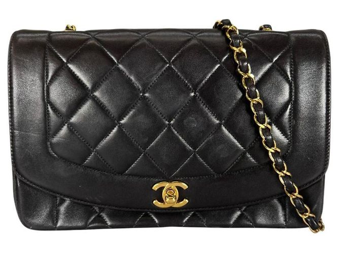 Borsa a tracolla Chanel Diana 25 Nero