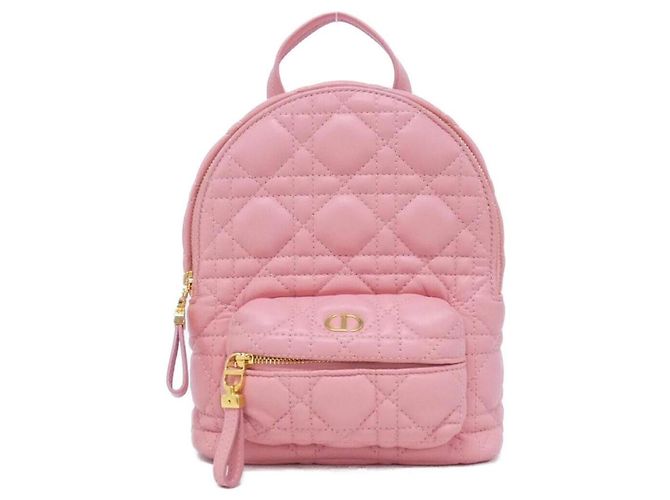 Christian Dior Pink Leather Backpack