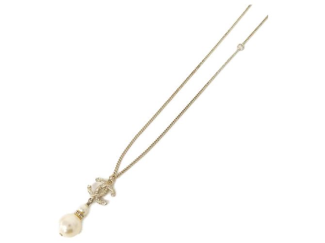 Collar Chanel 53161 Oro y Blanco Dorado