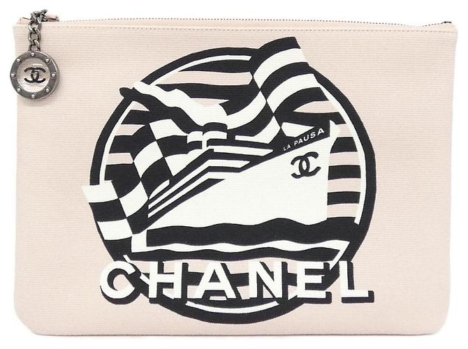 Pochette Chanel 70476 Nero Rosa Bianco