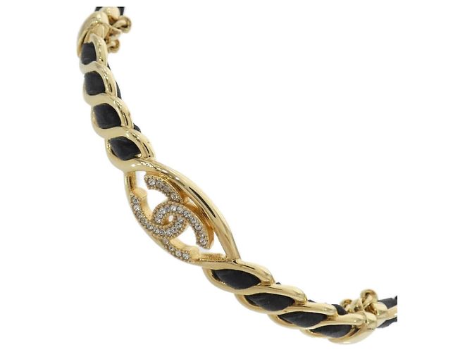 Chanel ABE726 Gargantilha Preta e Dourada Preto Dourado