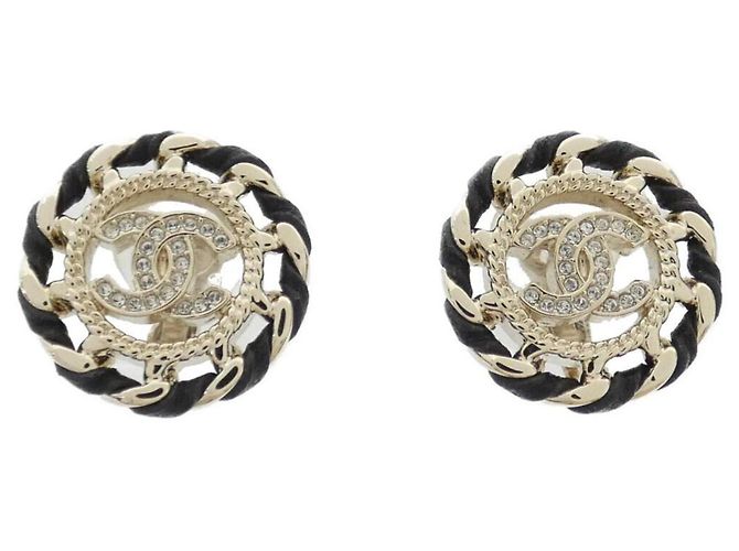 Orecchini a clip Chanel ABH048 Nero D'oro