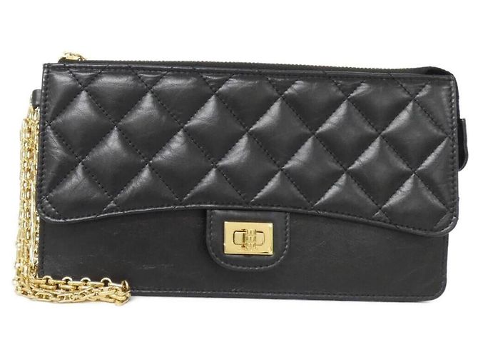 Timeless Portafoglio lungo in pelle nera Chanel AP0623 Nero