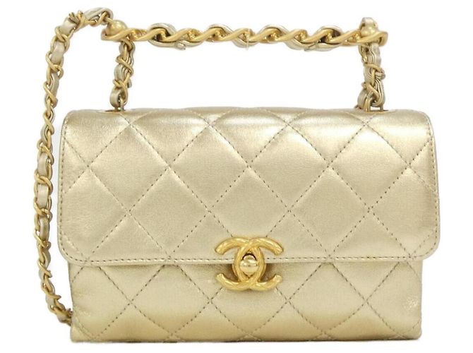 Bolsa Chanel AS3226 Dourado