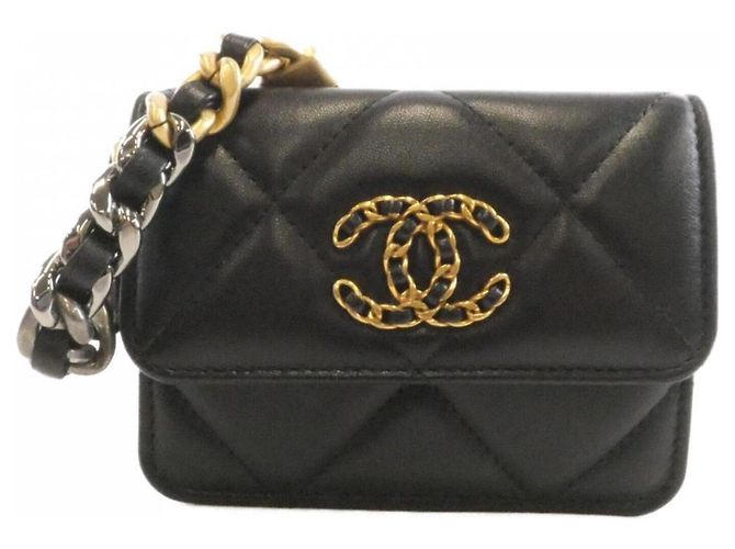 Borsa a tracolla Chanel 19 Line AP2410 Nero