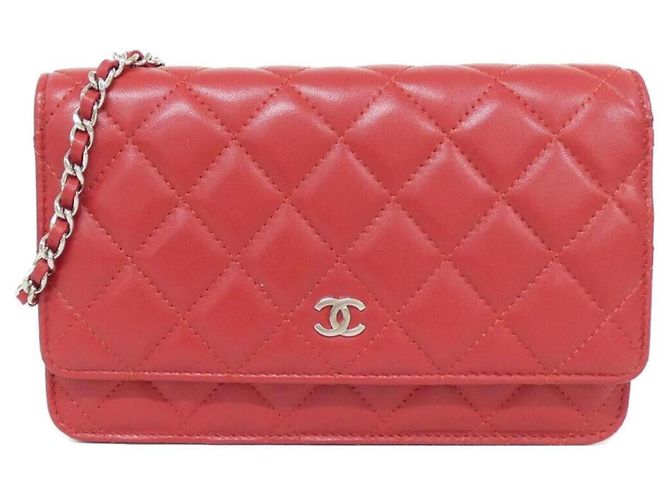 Chanel Timeless Classic Chain Wallet Rot
