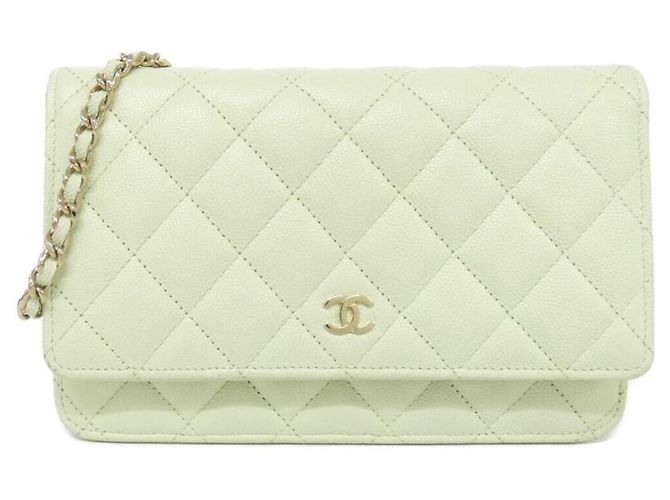 Chanel Timeless Classic Line AP0250 Chain/Shoulder Wallet Verde claro