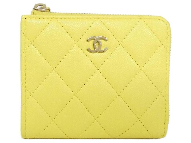 Portafoglio Chanel Timeless Classic Line Giallo