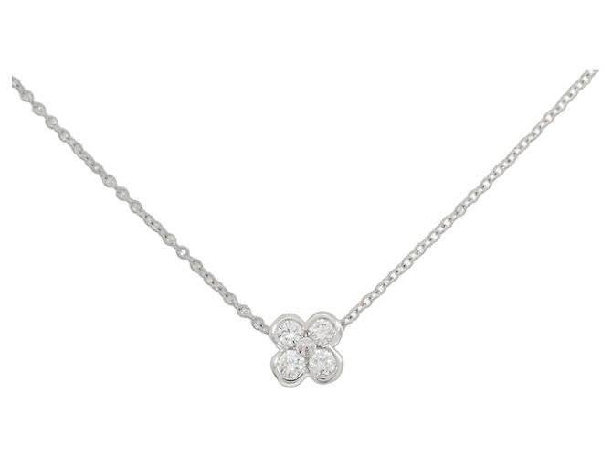 Tiffany & Co Tiffany 4 Bezel Halskette aus Platin