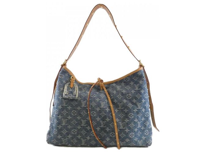 Borsa a tracolla Louis Vuitton LV Remix Monogram Denim Blu