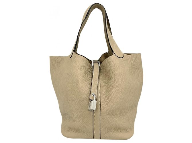 Hermès Borsa Hermes Picotin Lock MM Beige