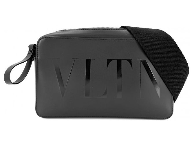 Borsa a tracolla in pelle nera Valentino Garavani Nero