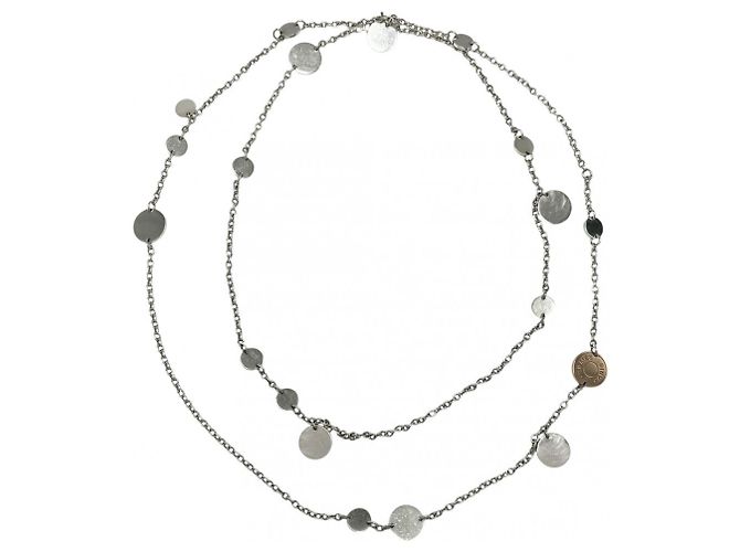 Hermès Collana lunga Hermes Sellier Confetti Argento D'oro 