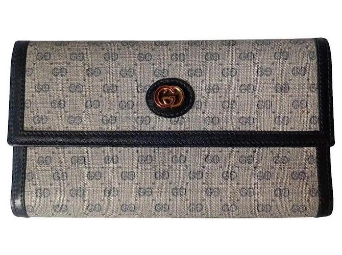 Gucci GG Supreme Monogram Wallet Black Beige