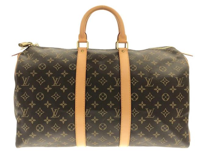 Bolso Boston Louis Vuitton Monogram Keepall 45cm Castaño